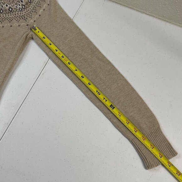 Merona Girls' XS/TP Beige Fair Isle Knit Sweater Cotton Rayon Nylon Blend - Picture 9 of 9